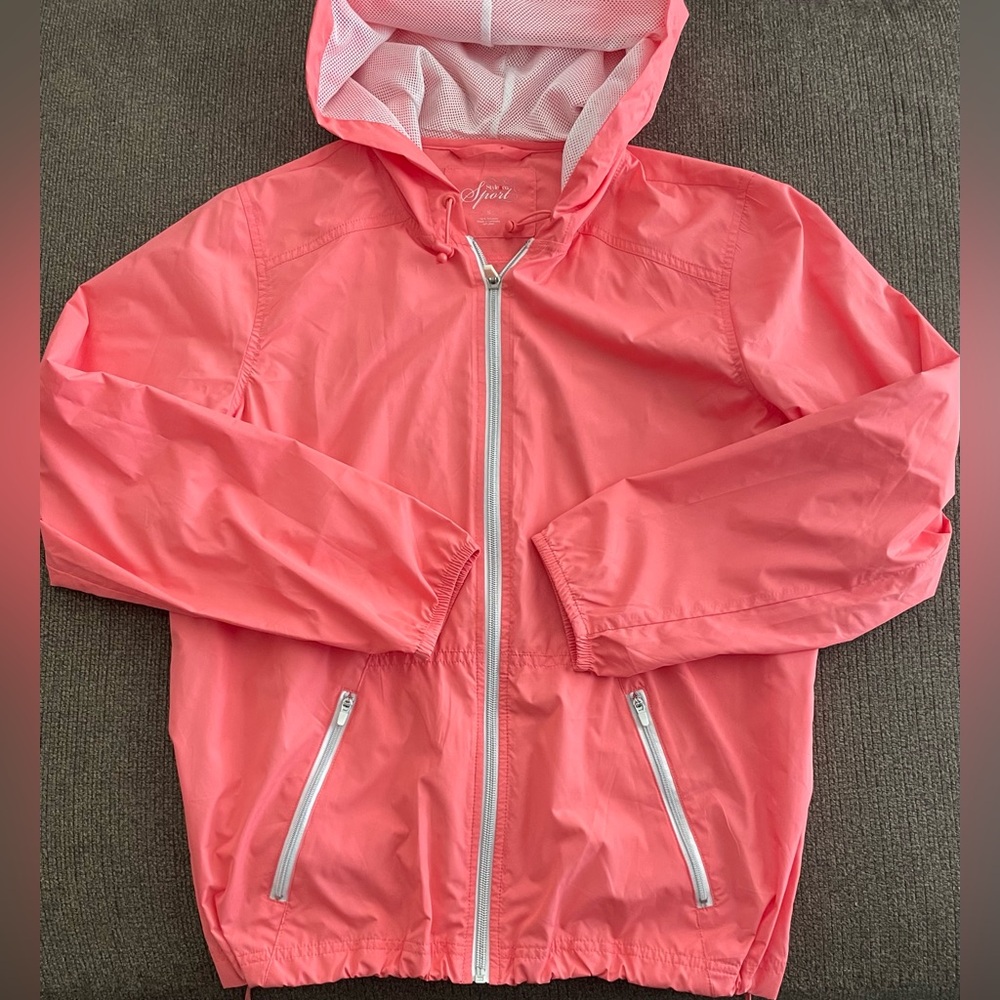 Women’s Style & Co. Sport Hooded Front Zip Jacket Size S Peach